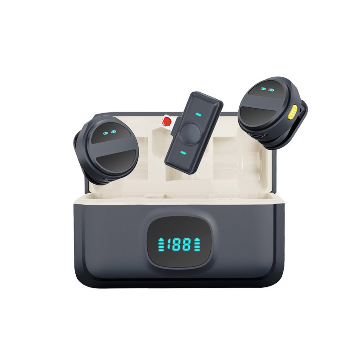 Mikrofon Lavalier Wireless SX21 Magnetic Noise Reduction Type-C/Lightning/Camera | SX21 Magnetic Wireless Lavalier Microphone with Noise Reduction