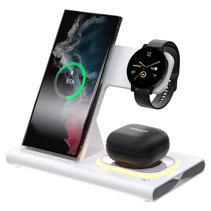 Charger Wireless 3 in 1 Magnetik Fast Charging 18W Samsung Iphone | 3 in 1 Magnetic Wireless Charger 18W