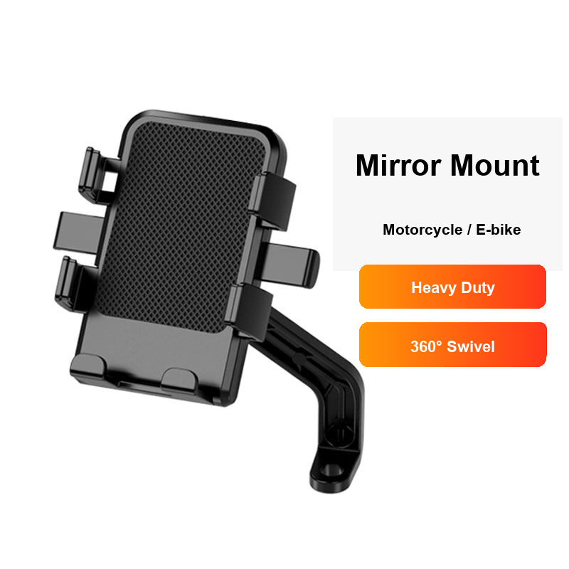 Holder HP Sepeda Motor/Sepeda 5-7.2 Inci dengan Pilihan Payung, Dudukan Setang/Spion | Bike Motorcycle Phone Mount 5-7.2 Inch with Optional Umbrella, Handlebar/Mirror Mount