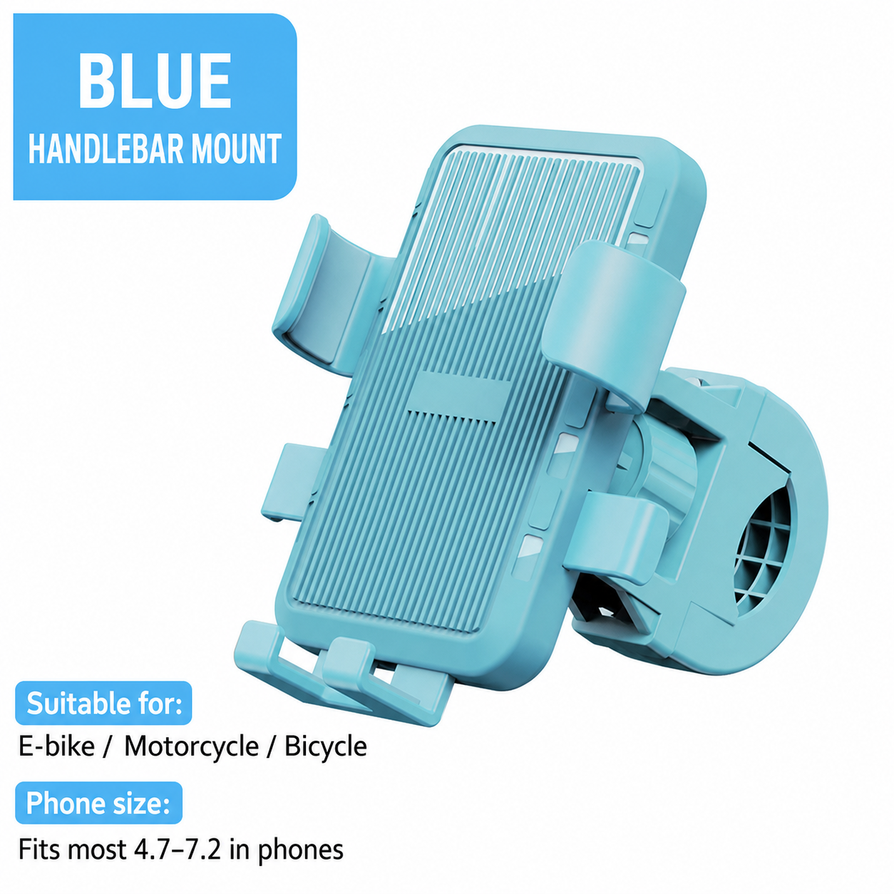 Holder HP Sepeda Motor/Sepeda 5-7.2 Inci dengan Pilihan Payung, Dudukan Setang/Spion | Bike Motorcycle Phone Mount 5-7.2 Inch with Optional Umbrella, Handlebar/Mirror Mount