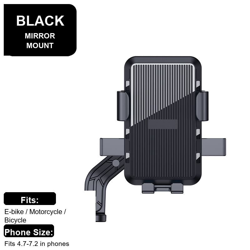 Holder HP Sepeda Motor/Sepeda 5-7.2 Inci dengan Pilihan Payung, Dudukan Setang/Spion | Bike Motorcycle Phone Mount 5-7.2 Inch with Optional Umbrella, Handlebar/Mirror Mount