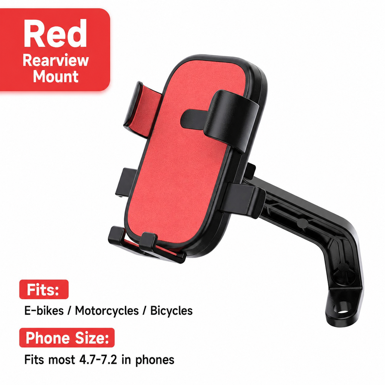 Holder HP Sepeda Motor/Sepeda 5-7.2 Inci dengan Pilihan Payung, Dudukan Setang/Spion | Bike Motorcycle Phone Mount 5-7.2 Inch with Optional Umbrella, Handlebar/Mirror Mount