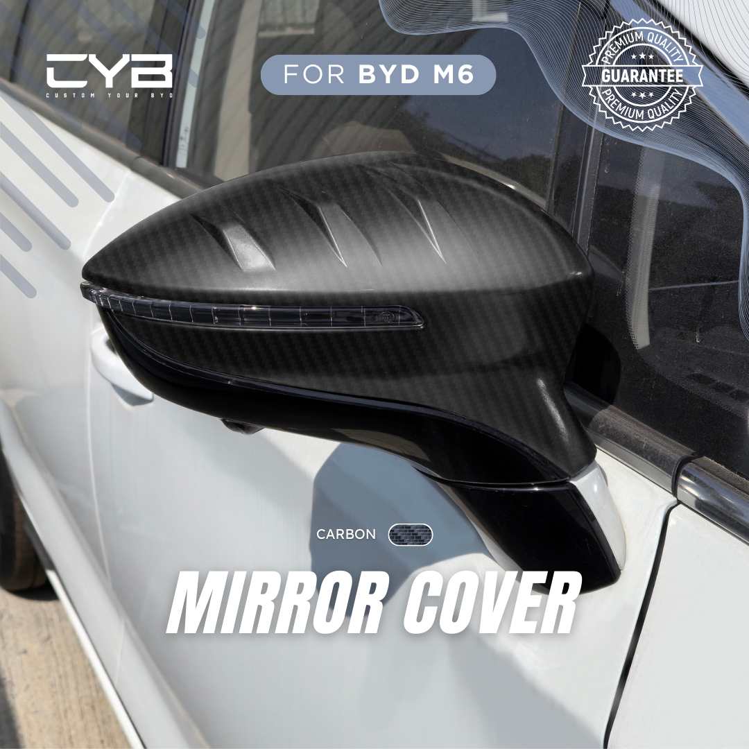 BYD M6 - Mirror Cover + kaki [Carbon + Kaki] 2