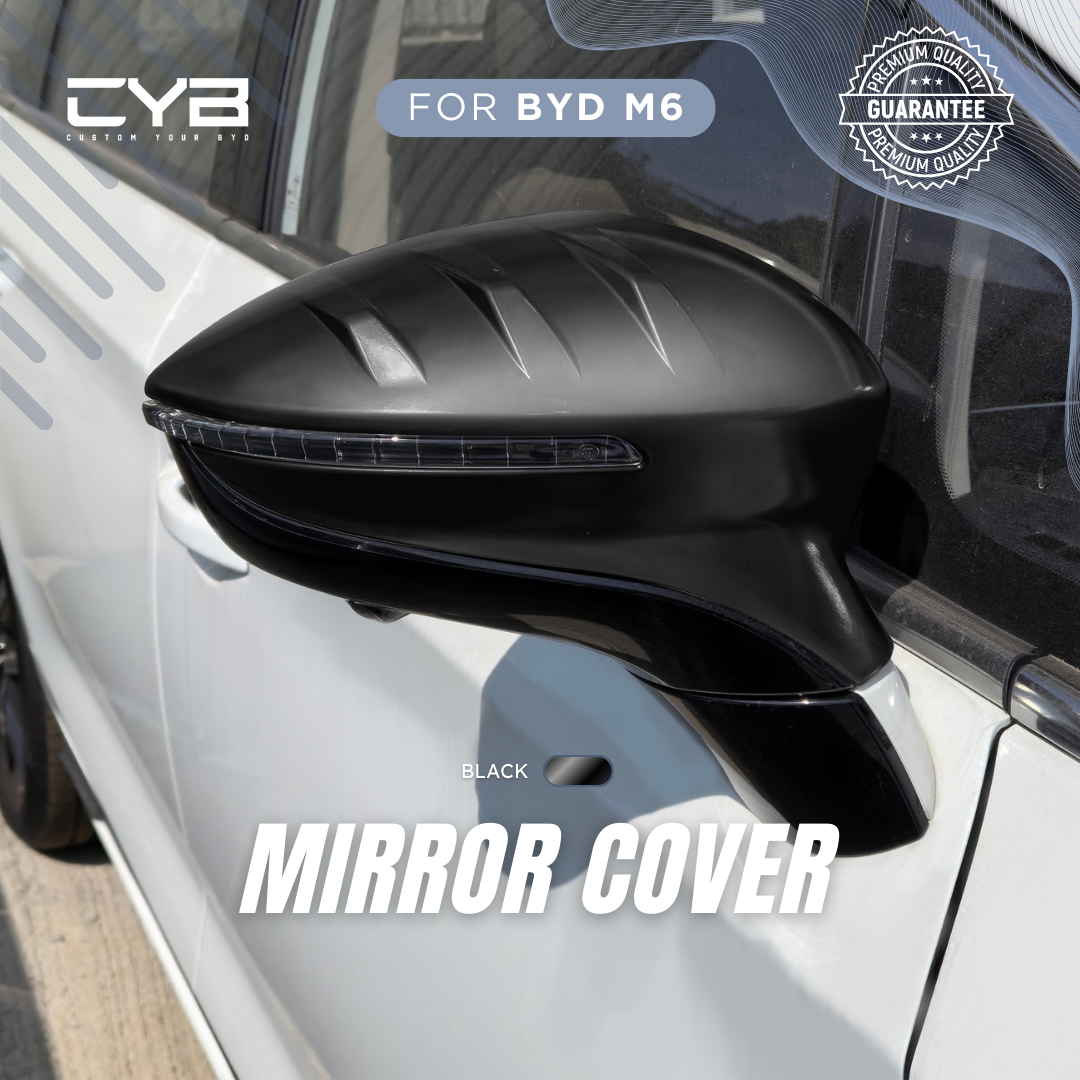 BYD M6 - Mirror Cover + kaki [Hitam + Kaki] 2