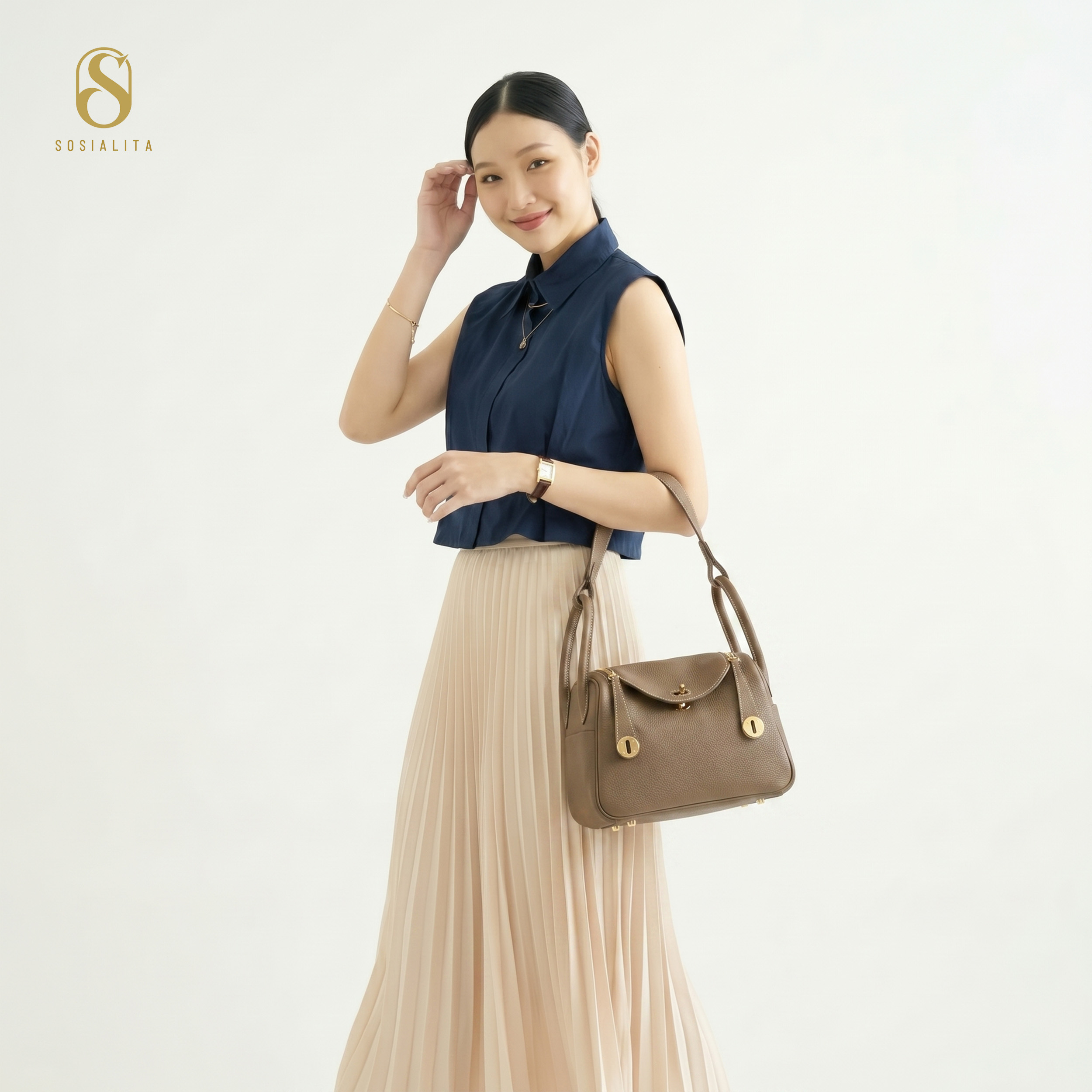 Sosialita Livora 26 GOLD Hardware Genuine Leather Bag Tas Kulit Asli Tas Wanita Tas Handbag Tas Selempang