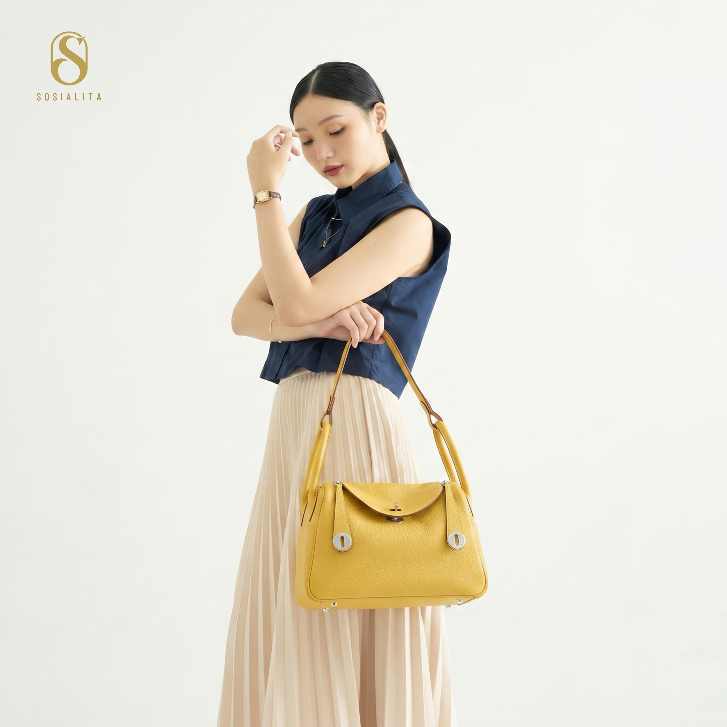 Livora 26 SILVER Hardware Genuine Leather Bag Tas Kulit Asli Tas Wanita Tas Bahu Shoulder Bag