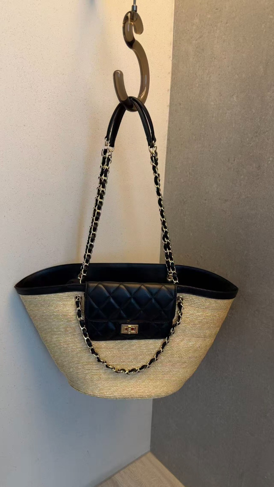 Laura Basket Large Tote Genuine Straw Raffia Bag Tas Anyaman Tas Wanita