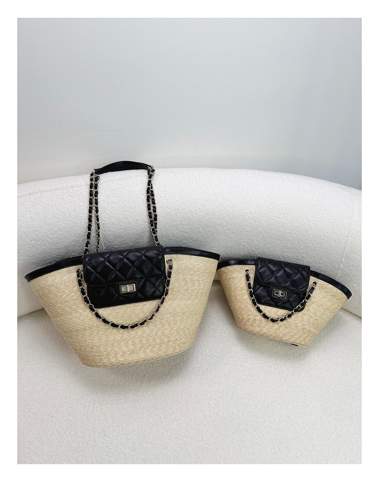Laura Basket Large Tote Genuine Straw Raffia Bag Tas Anyaman Tas Wanita