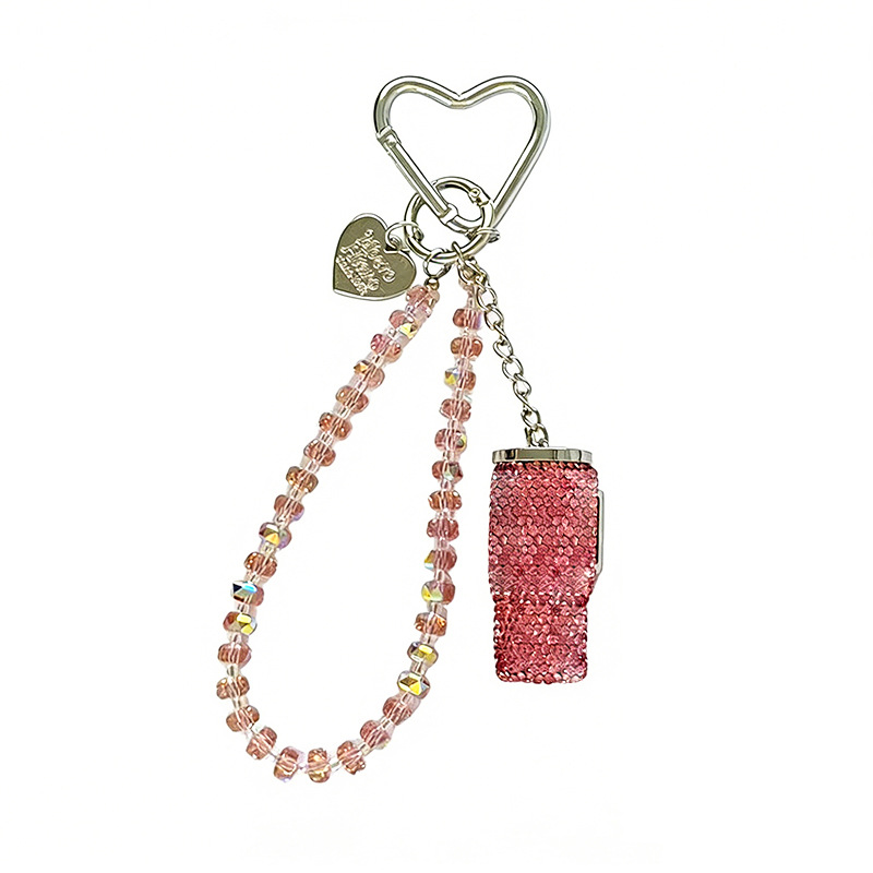 Bagcharm Diamond-Encrusted Water Bottle Aksesoris Fashion Gantungan Tas Lucu
