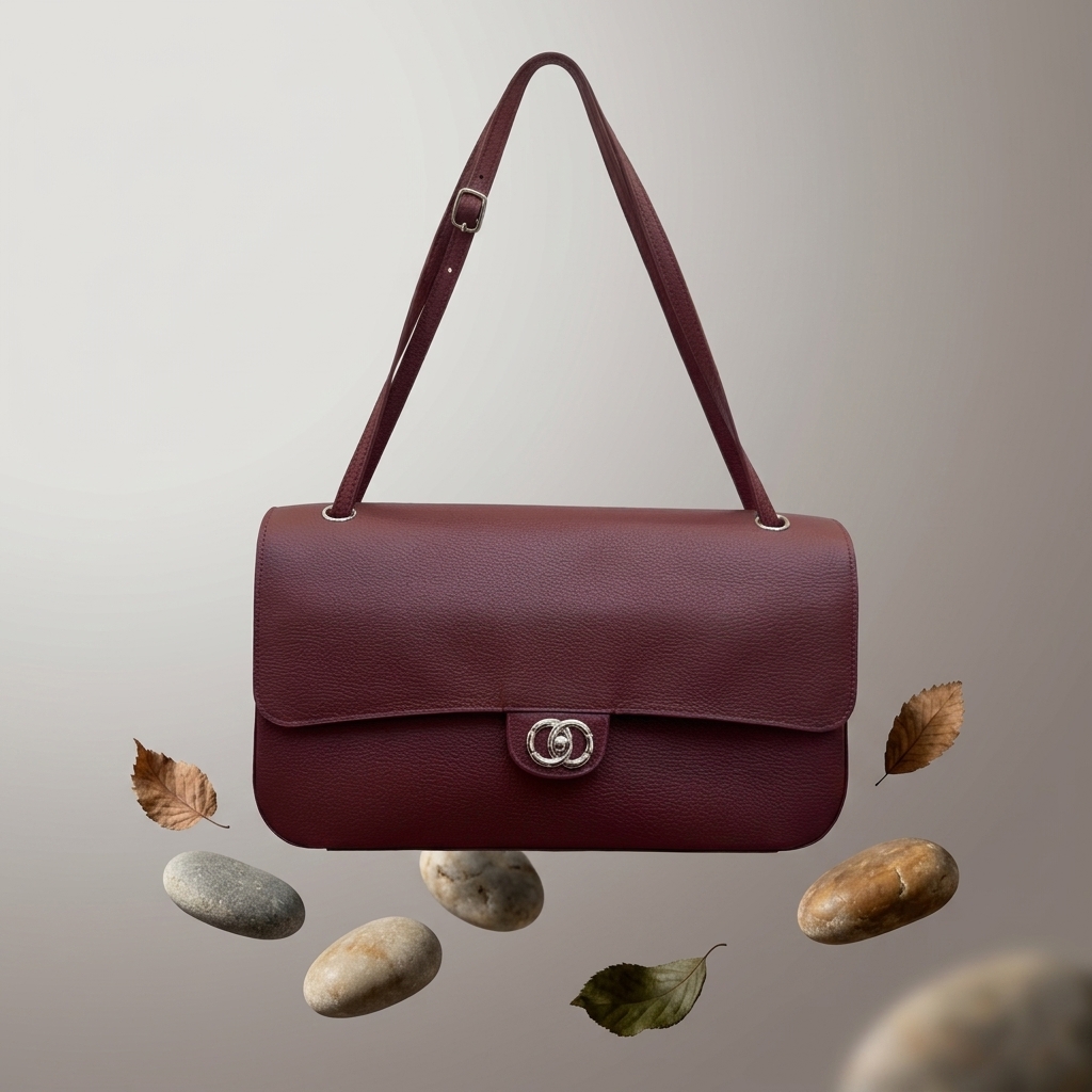 Sosialita Visca SILVER Hardware Medium Flap Genuine Leather Bag Tas Kulit Asli Tas Wanita Tas Selempang Tas Handbag