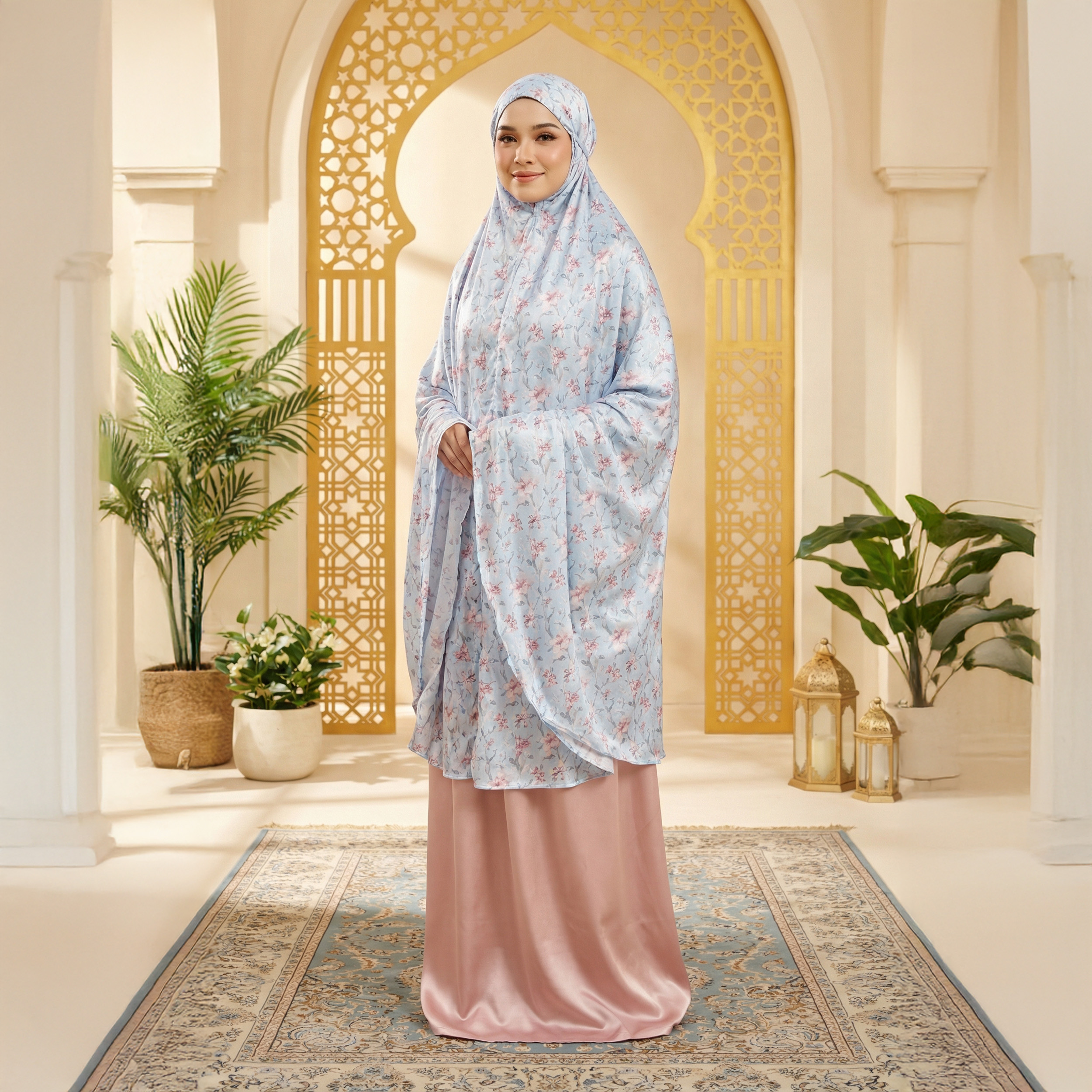 Mukena Premium Sosialita AALIYAH Armani Print Reguler Size