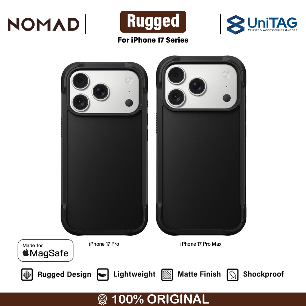 Nomad iPhone 17 Pro Case Magsafe Rugged Case - Black NM014063858