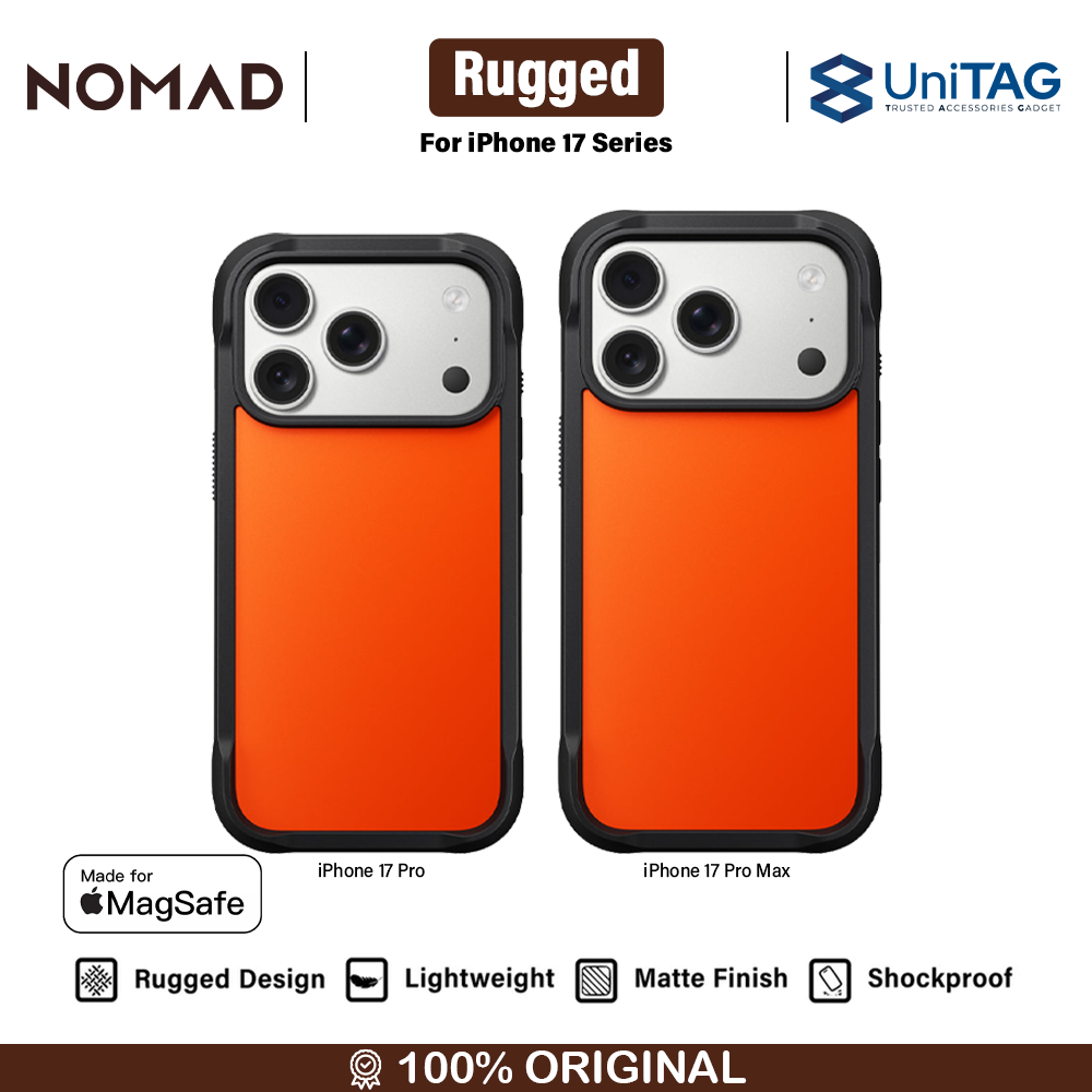 Nomad iPhone 17 Pro Max Case Magsafe Rugged Case - Ultra Orange NM014056858
