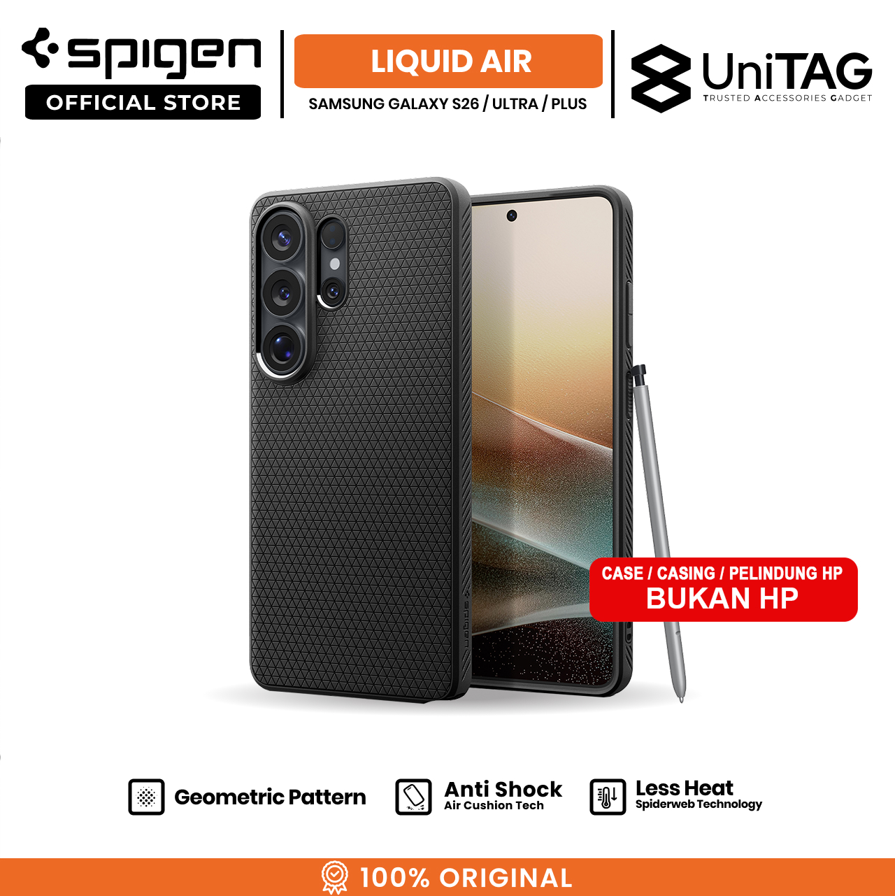 Spigen Galaxy S26 Case Liquid Air - Matte Black ACS10726 (Offline SKU)