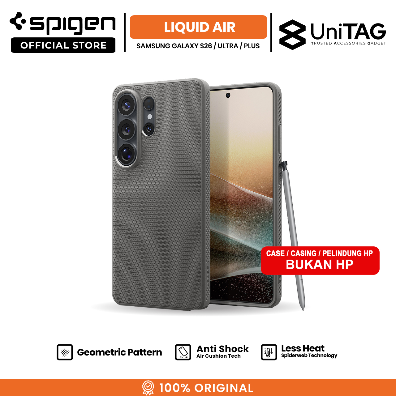 Spigen Galaxy S26 Case Liquid Air - Marble Gray ACS11217 (Offline SKU)