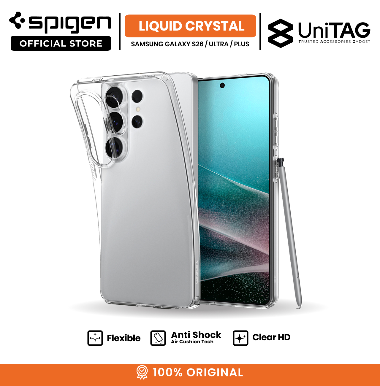 Spigen Galaxy S26 Plus Case Liquid Crystal - Crystal Clear ACS10701 (Offline SKU)