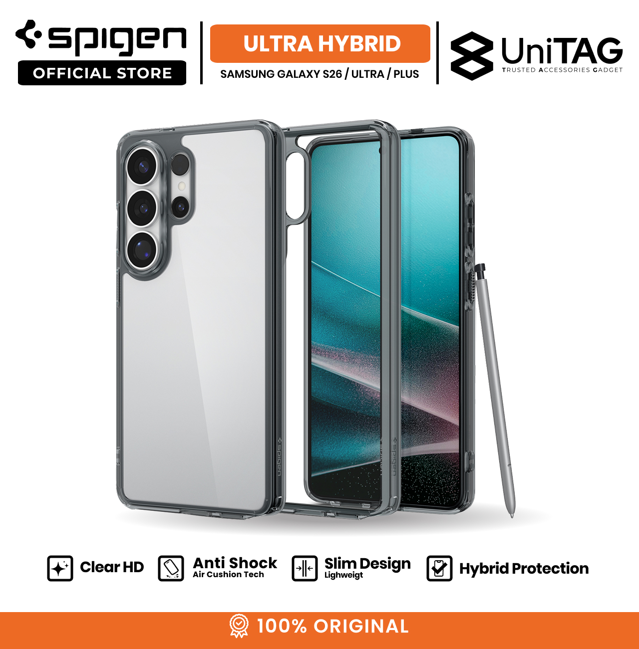 Spigen Galaxy S26 Case Ultra Hybrid - Space Crystal ACS10733 (Offline SKU)