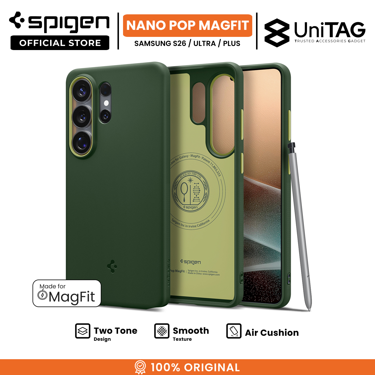 SPIGEN Case for Samsung S26 Ultra Plus Nano Pop MagFit Soft Matte Dual Tone Casing