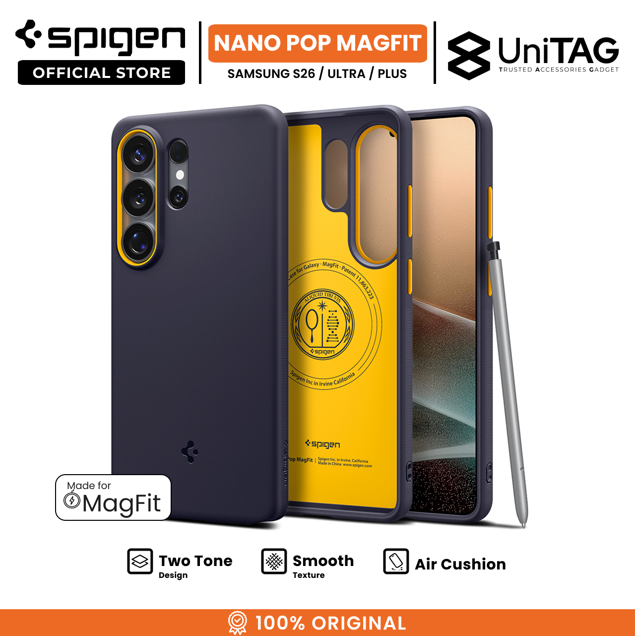 Spigen Galaxy S26 Case Magsafe Nano Pop MagFit - Blueberry Navy ACS11065