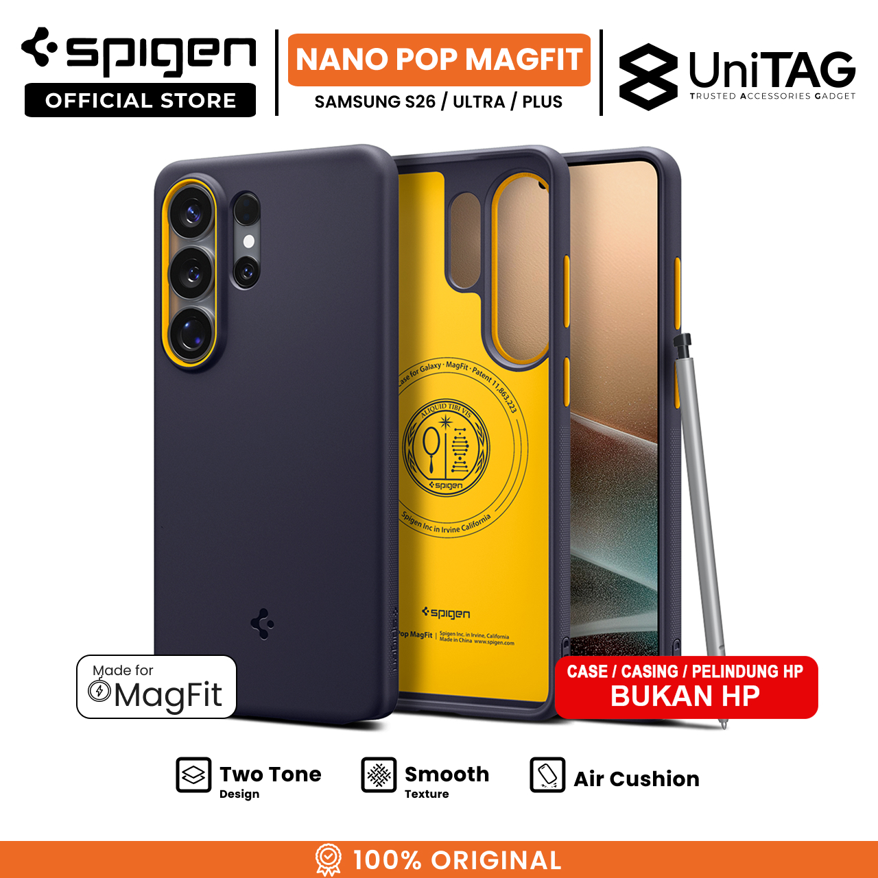 Spigen Galaxy S26 Case Magsafe Nano Pop MagFit - Blueberry Navy ACS11065