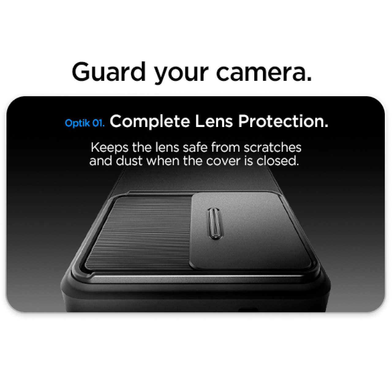 Spigen Galaxy S26 Ultra Case Camera Cover Optik Armor - Black ACS10687 (Offline SKU)