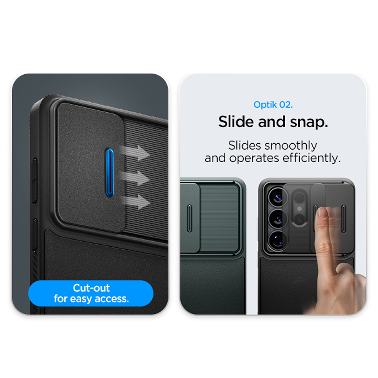 Spigen Galaxy S26 Ultra Case Camera Cover Optik Armor - Black ACS10687 (Offline SKU)