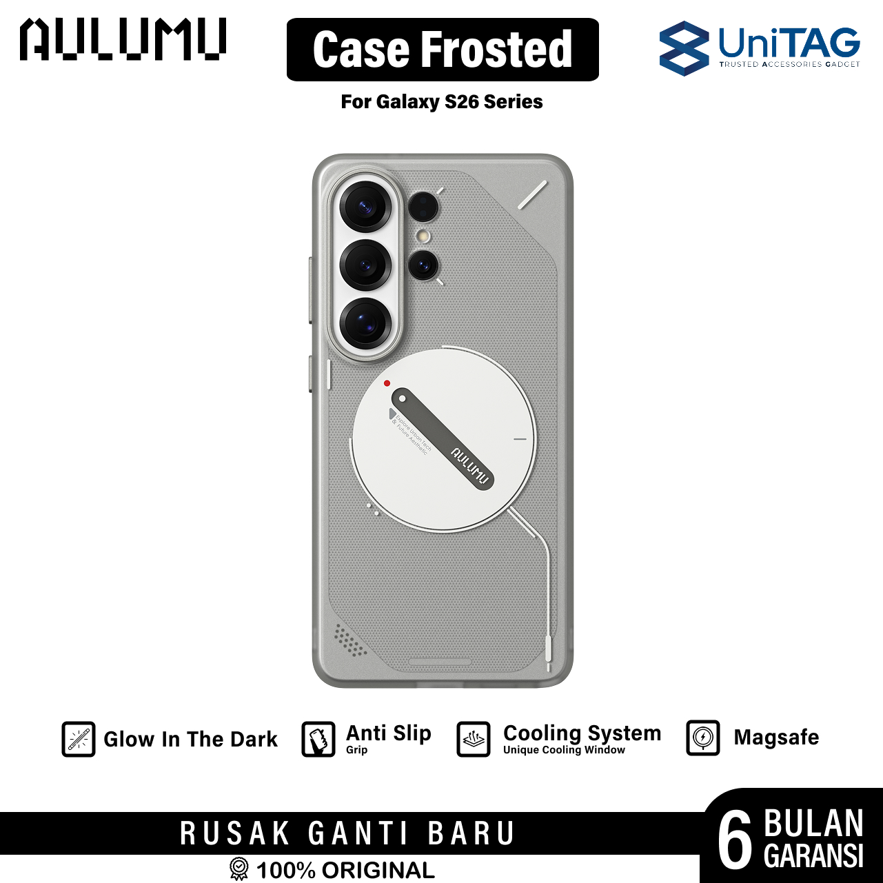 Aulumu Galaxy S26 Ultra Case Frosted - Translucent gray S26 Ultra TPU+IMD