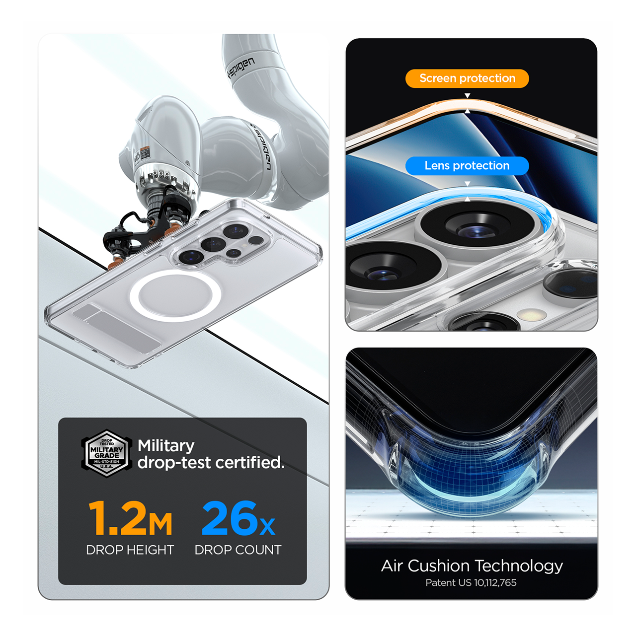 Spigen Galaxy S26 Ultra Case Magsafe Ultra Hybrid S MagFit - Clear White ACS11032