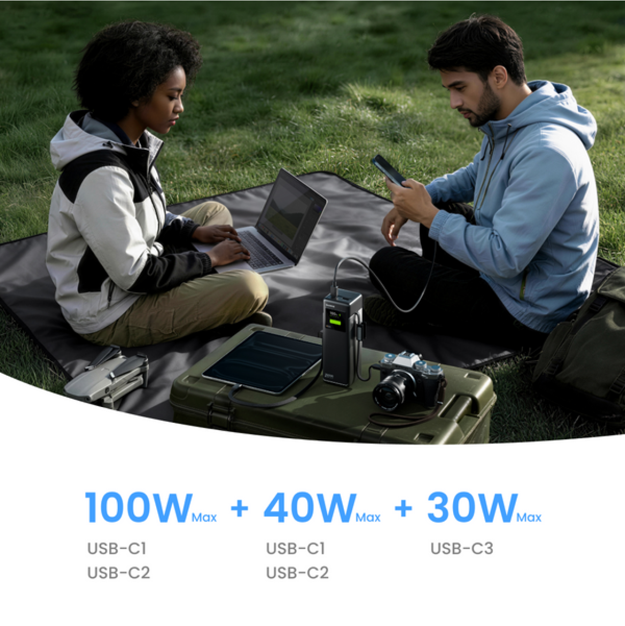 Sharge Powerbank X6 Hyper Tower 170W 25000mAh Built In Retractable USB C - White YDD-SG-170-YDCC-BAI