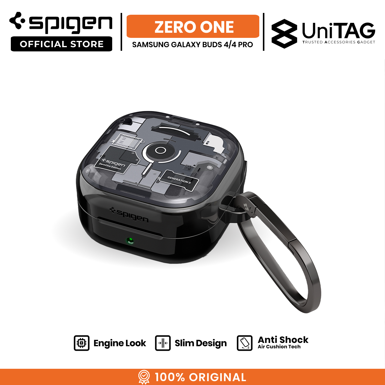 Spigen Galaxy Buds 4 / 4 Pro Case Ultra Hybrid Zero One - Black ACS11201