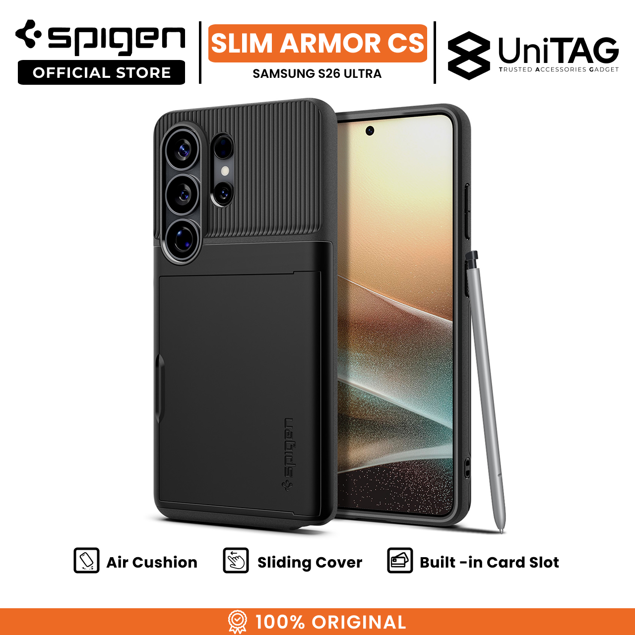 Spigen Galaxy S26 Ultra Case Slim Armor CS - Black ACS11036