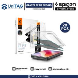 SPIGEN Tempered Glass for iPhone Duo Ultra Foldable Glas tR EZ Fit Pro HD Anti Gores Anti Spy Privacy Clear Transparant Screen Cover