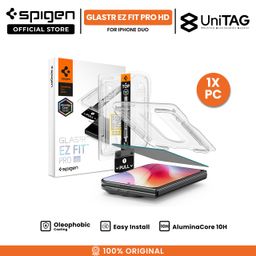 SPIGEN Tempered Glass for iPhone Duo Ultra Foldable Glas tR EZ Fit Pro HD Anti Gores Anti Spy Privacy Clear Transparant Screen Cover