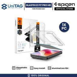 SPIGEN Tempered Glass for iPhone Duo Ultra Foldable Glas tR EZ Fit Pro HD Anti Gores Anti Spy Privacy Clear Transparant Screen Cover