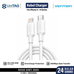 Vention Kabel USB C 2.0 to Lightning 3A for iPhone 14 13 12 11 PD 27W / 20W Fast Charging Cable Charger by UniTAG