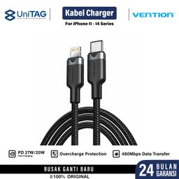 Vention Kabel USB C 2.0 to Lightning 3A for iPhone 14 13 12 11 PD 27W / 20W Fast Charging Cable Charger by UniTAG