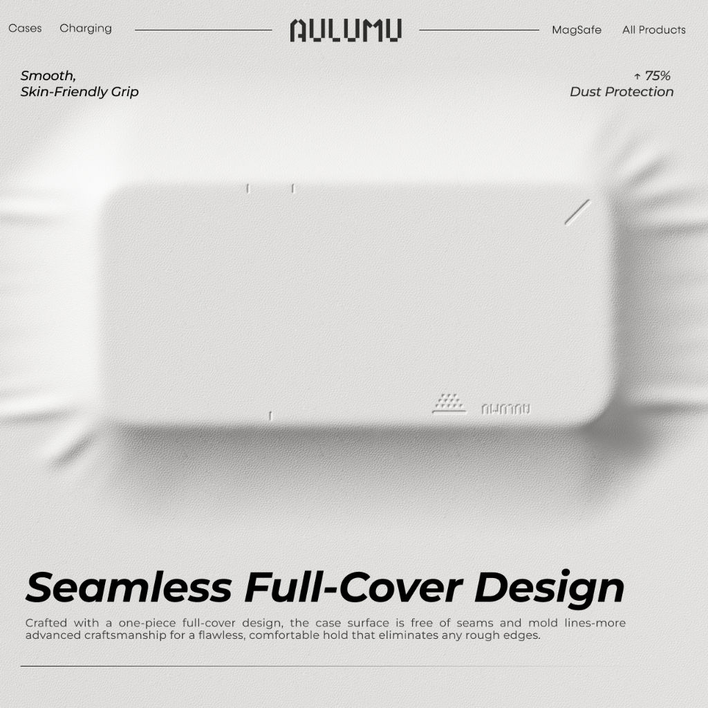 Aulumu iPhone 17 Case Vegan Leather MagSafe - Black A17-PU-BK-17 (Online Eksklusif)
