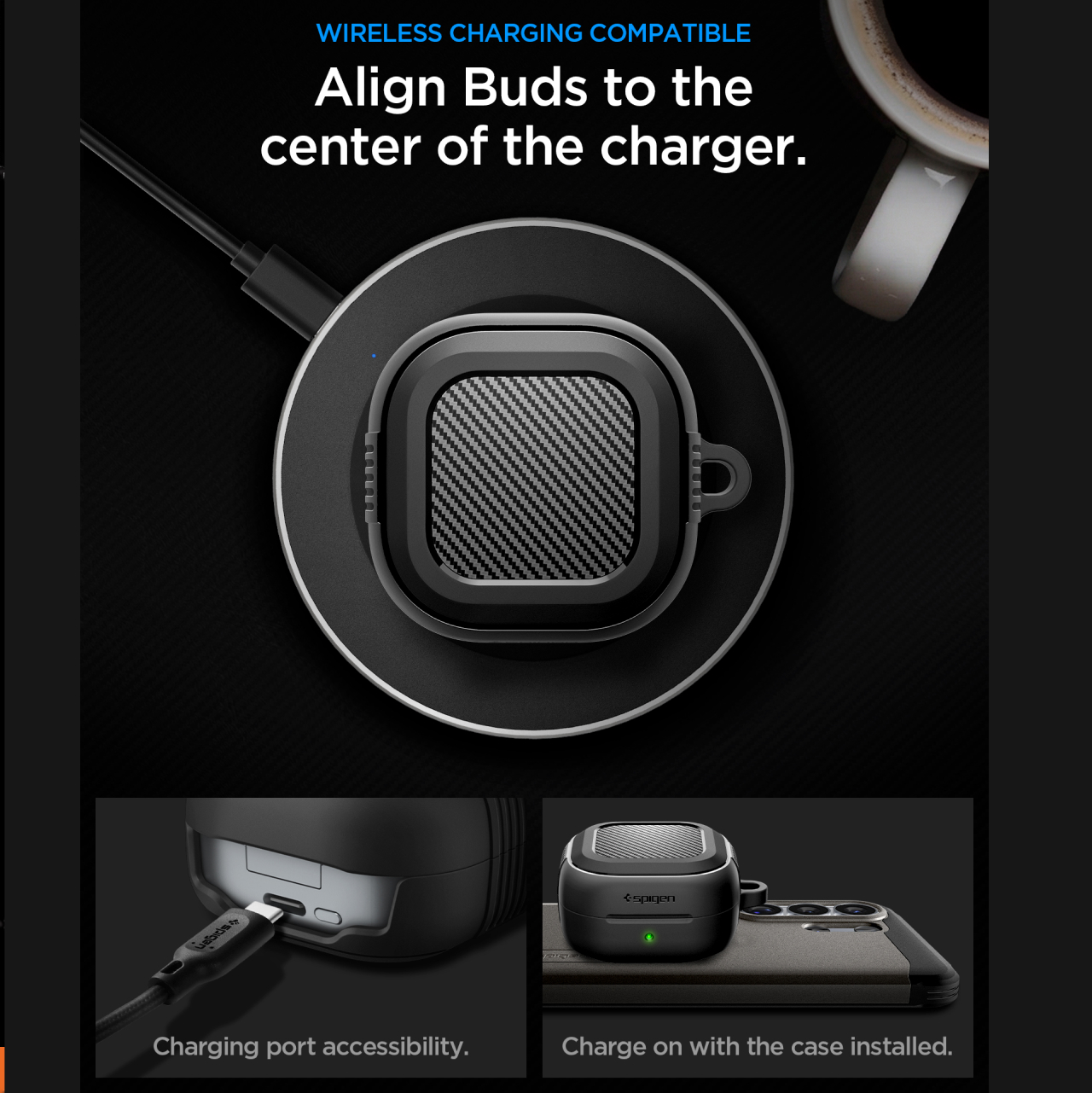 Spigen Galaxy Buds 4 / 4 Pro Case Rugged Armor - Matte Black ACS11200