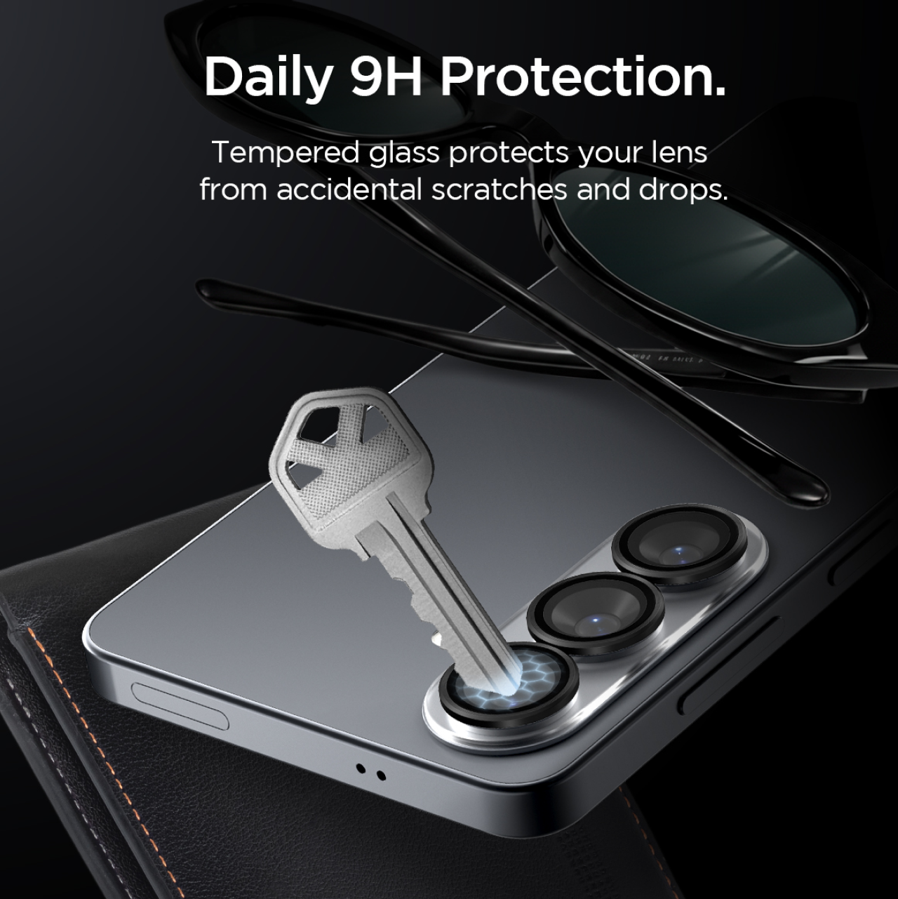Spigen Galaxy S26 Plus Camera Lens Protector Camera Ring with Tray 2 Pack GlastR EZ Fit Optik Pro HD - Black AGL11088 (Offline SKU)