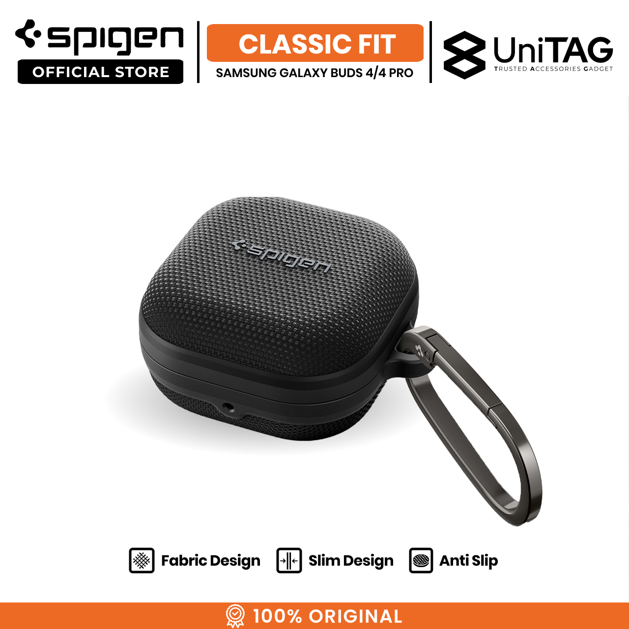 Spigen Galaxy Buds 4 / 4 Pro Case Classic Fit - Black ACS11203
