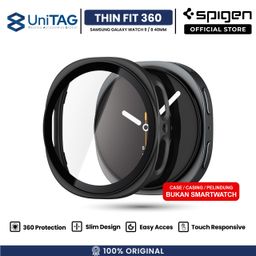 SPIGEN Case for Samsung Galaxy Watch 9 8 40mm 44mm Thin Fit 360 Slim Black Hardcase Lightweight Casing